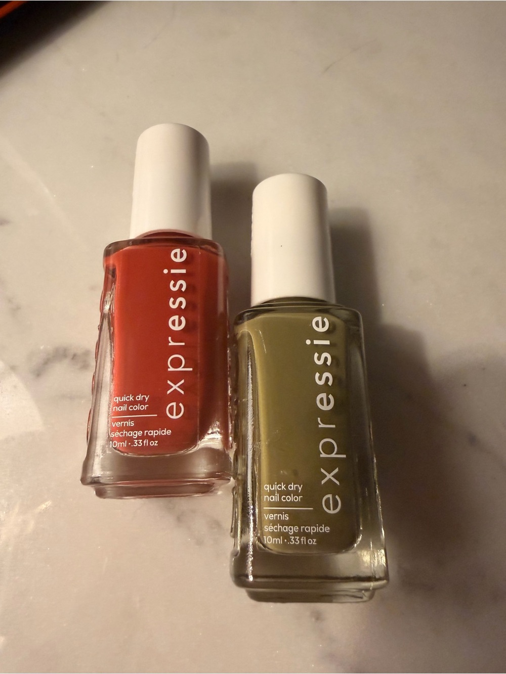 💅🏼 Essie expressie Nail Polish Duo - Coral and Olive 🫒 Quick dry.